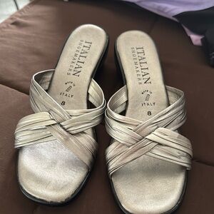 Italian Shoemakers silver sandals